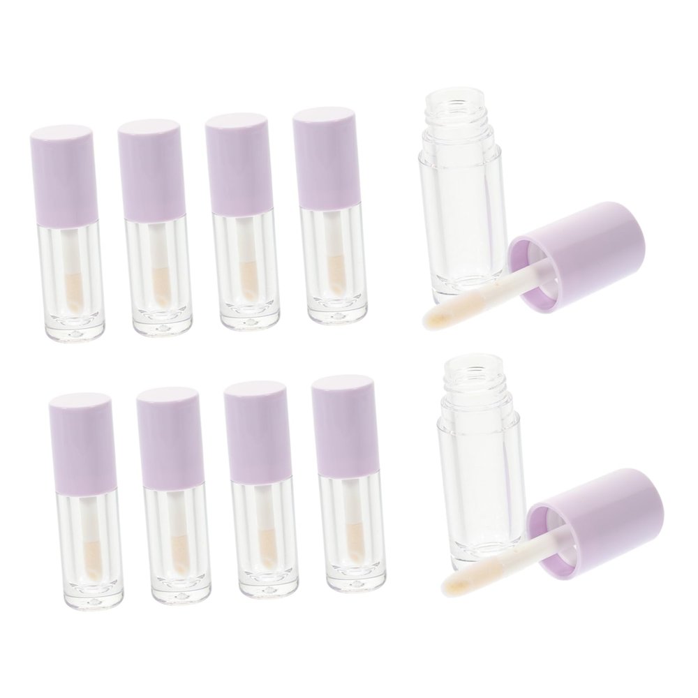VALICLUD 14-Pack Refillable Violet ABS Lip Gloss Tubes, 6 ml