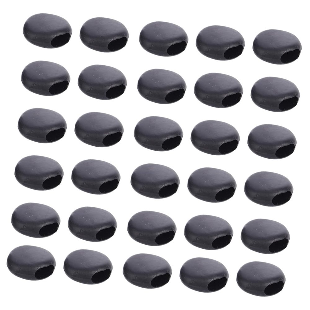 SAFIGLE Adjustable Black Mask Buttons, 500 Plastic Pieces with Anti-Slip Design