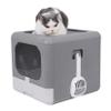 TIEOAXFT Foldable Cat Litter Box for Multiple Cats with Odor Control, Scoop and Tray view 1