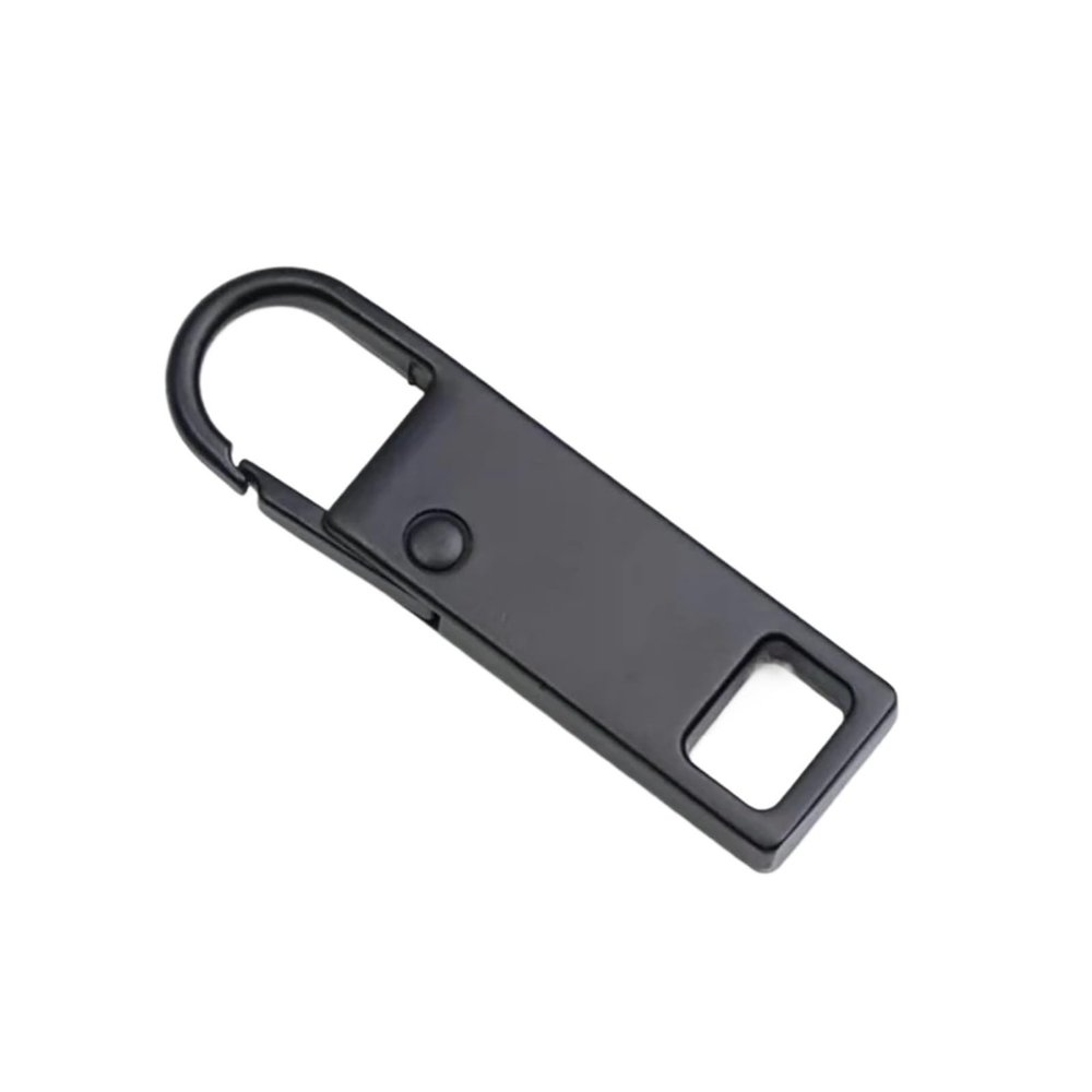 LZZYFPX 4-Piece Metal Zipper Pulls, Detachable Replacement Zipper Sliders for Bags and Clothing, Black