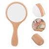 VALICLUD 2-Piece Makeup Mirrors with Solid Wood Handles and Lights view 4