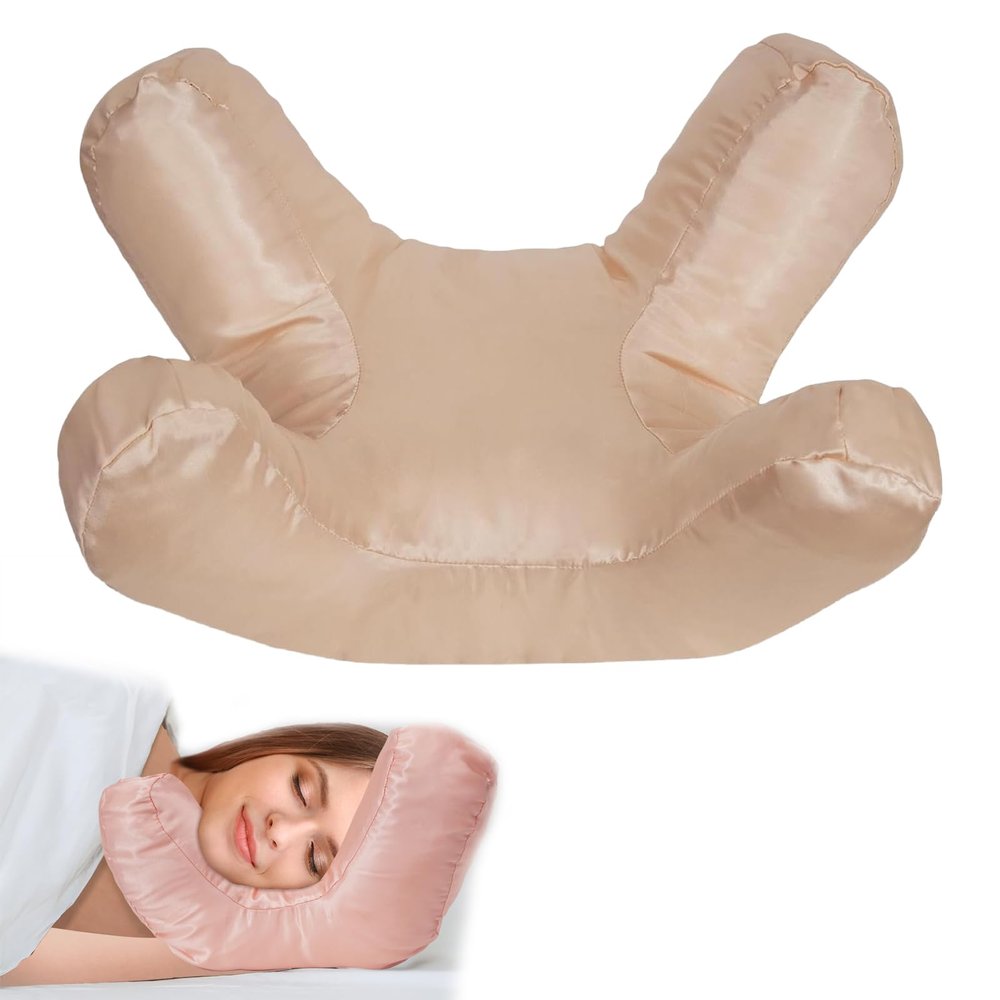Flawless Face Pillow, Anti-Wrinkle Pillow for Side, Back, and Stomach Sleepers