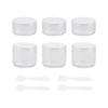 FSSTUD Small Transparent Cosmetic Sample Jars, 6-Piece Set view 1