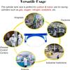 Kanduo Wall-Mounted Steel Gas Cylinder Holder with Safety Chain, Blue, for Hospitals/Factories/Schools (9 Pieces, 37.4 x 7.9 in) view 4