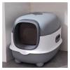 TIEOAXFT Covered Oval Cat Litter Box for Multiple Cats with Front Entry and Scoop view 4