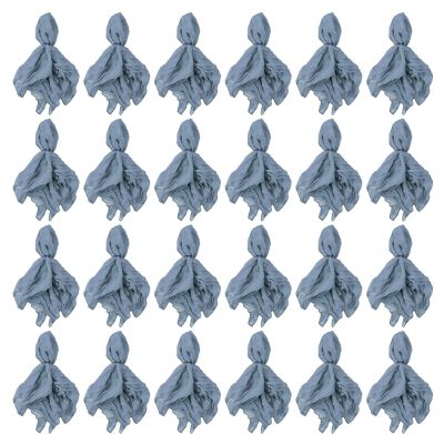 Boho-Chic Napkins, Soft Polyester Balinese Gauze, Crinkled Texture, 50 x 50 cm, for Parties and Dining, 24-Piece Set