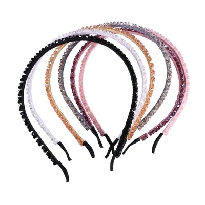 SAFIGLE Handmade Crystal Beaded Headbands, 6-Pack, Assorted Styles