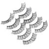 VALICLUD 5 Pairs of 18 mm False Eyelashes, Natural Black, Reusable view 1
