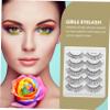 VALICLUD 5 Pairs of 18 mm False Eyelashes, Natural Black, Reusable view 2