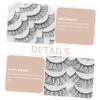 VALICLUD 5 Pairs of 18 mm False Eyelashes, Natural Black, Reusable view 3
