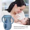 Silicone Sleeve for Glass Baby Bottles, Flexible Non-Slip Protection view 2