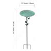 Metal Bird Bath and Feeder, Rust-Proof Standing Bowl, 32.28 x 10.24 in view 2