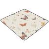 Foiosoh Baby Activity Mat with Butterflies and Flowers, Beige, 127 x 127 cm view 2