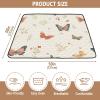 Foiosoh Baby Activity Mat with Butterflies and Flowers, Beige, 127 x 127 cm view 3