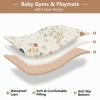 Foiosoh Baby Activity Mat with Butterflies and Flowers, Beige, 127 x 127 cm view 4