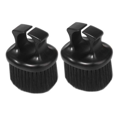 Beard Brush with Ring Design, 2-Piece Set, Black, Nylon and ABS