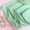 Personalized Makeup Bag for Girls with Name & Initial, Mint, S (14 x 11 cm) view 2