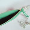 Personalized Makeup Bag for Girls with Name & Initial, Mint, S (14 x 11 cm) view 4