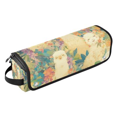 WDdZzyy Pastel Dreamy Alpaca 2-in-1 Hair Tool Organizer & Heat-Resistant Mat