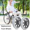 8-Inch Manual Wheelchair Front Caster Replacement Wheels, 1 Pair, Gray PU Tires, 5/16-Inch (8 mm) Bearings view 2