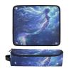 Aesthetic Mermaid Blue Hair Tools Travel Bag with Heat-Resistant Mat view 3