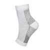HWJFDC Open-Toe Nylon Compression Socks, Protective Socks, Elastic Bandage, Foot Sleeves, Tight Leisure Socks (S/M, White) view 1