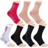 HWJFDC Open-Toe Nylon Compression Socks, Protective Socks, Elastic Bandage, Foot Sleeves, Tight Leisure Socks (S/M, White) view 3