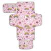 Reusable Toddler Changing Pad with Pocket Pouch, Lightweight Folding Changing Station, Pixel, Wind, Rainbow Mushroom view 1
