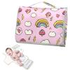 Reusable Toddler Changing Pad with Pocket Pouch, Lightweight Folding Changing Station, Pixel, Wind, Rainbow Mushroom view 2