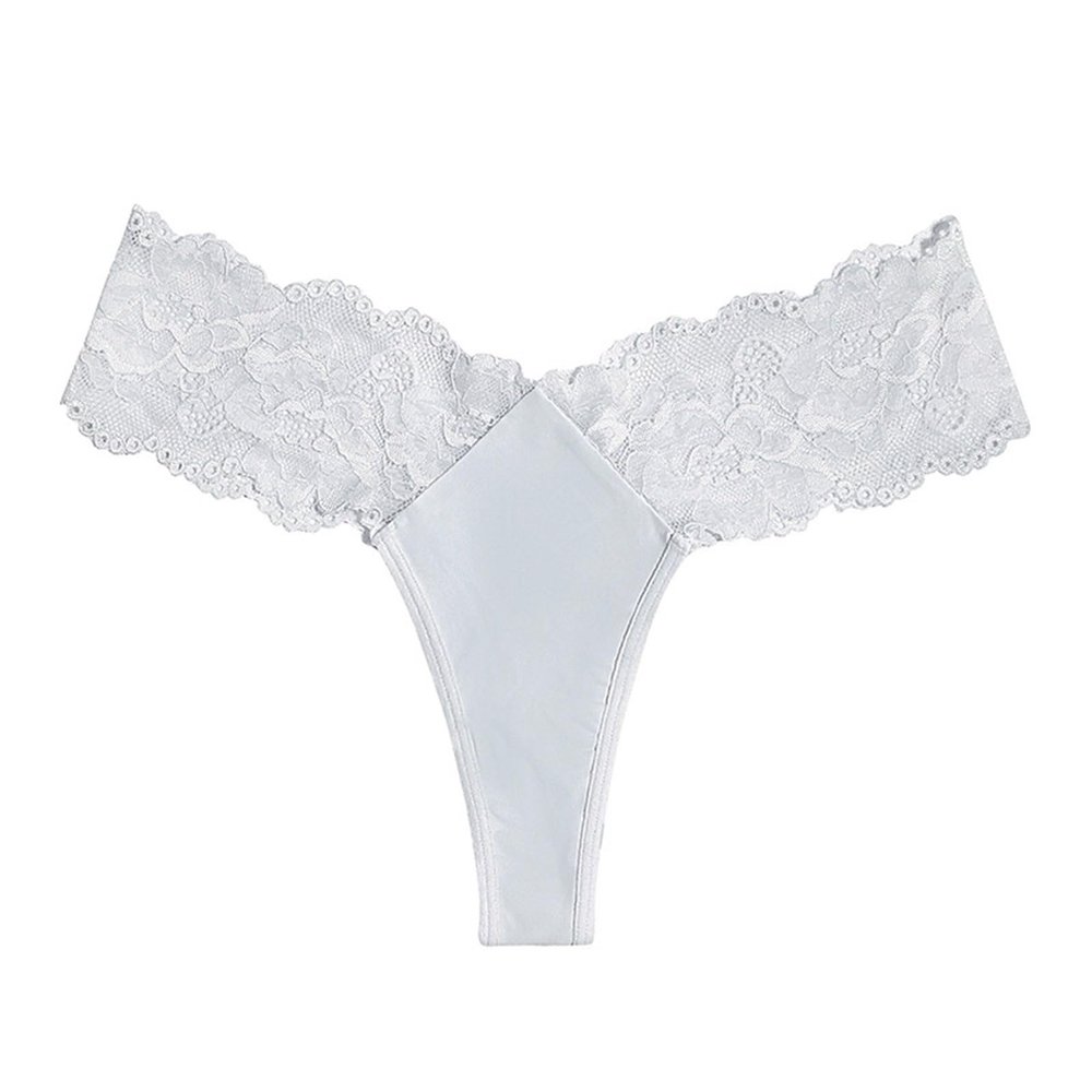 Generic Wander Men's Bikini Briefs, Soft Hipster Stretch Lace Sexy Underwear (White, M)