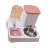Montesy 2-in-1 Automatic Feeder for Small Dogs and Cats with Double Bowl, Food Container, and Water Dispenser view 1