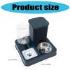 Montesy 2-in-1 Automatic Feeder for Small Dogs and Cats with Double Bowl, Food Container, and Water Dispenser view 3