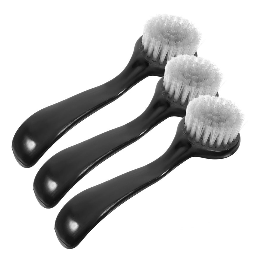 VICASKY 3-Piece Facial Cleansing Brushes for Women with Soft Nylon Bristles and PVC Handles, Manual Exfoliating Brushes for Travel and Daily Facial Cleansing