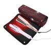 WDdZzyy Red Faux Glitter Marble-Pattern Hair Tool Travel Bag with Heat-Resistant Mat, 1 view 2