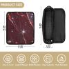 WDdZzyy Red Faux Glitter Marble-Pattern Hair Tool Travel Bag with Heat-Resistant Mat, 1 view 4