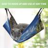KKLWEGU Snowy Mountains Cat Hammock for Summer, Breathable Hanging Pet Cage Bed, Adjustable and Soft view 4