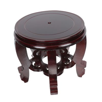 ibasenice Wooden Carved Base for Fish Tanks, Decorative Display Stand for Desks and Windowsills