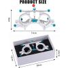 Optometry Trial Frame, Adjustable Frame for Optical Test Lenses, 48–80 mm Adjustable Temple Length and Nose Pad, 5-Slot Full-Rim Design view 2