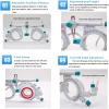Optometry Trial Frame, Adjustable Frame for Optical Test Lenses, 48–80 mm Adjustable Temple Length and Nose Pad, 5-Slot Full-Rim Design view 3