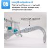 Optometry Trial Frame, Adjustable Frame for Optical Test Lenses, 48–80 mm Adjustable Temple Length and Nose Pad, 5-Slot Full-Rim Design view 4