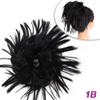 Women's Synthetic Messy Curly Hair Bun Extension, Elastic Hairpiece (1B) view 2