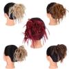 Women's Synthetic Messy Curly Hair Bun Extension, Elastic Hairpiece (1B) view 4