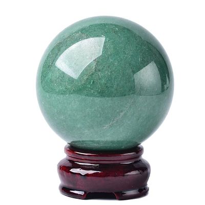 IUYIXWFP Feng Shui Crystal Ball Ornament, Natural Green Fluorite Sphere, 2.75 in