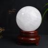 NIBHZ White Crystal Ball, Power Stone Ornament with Base, 160 mm view 2