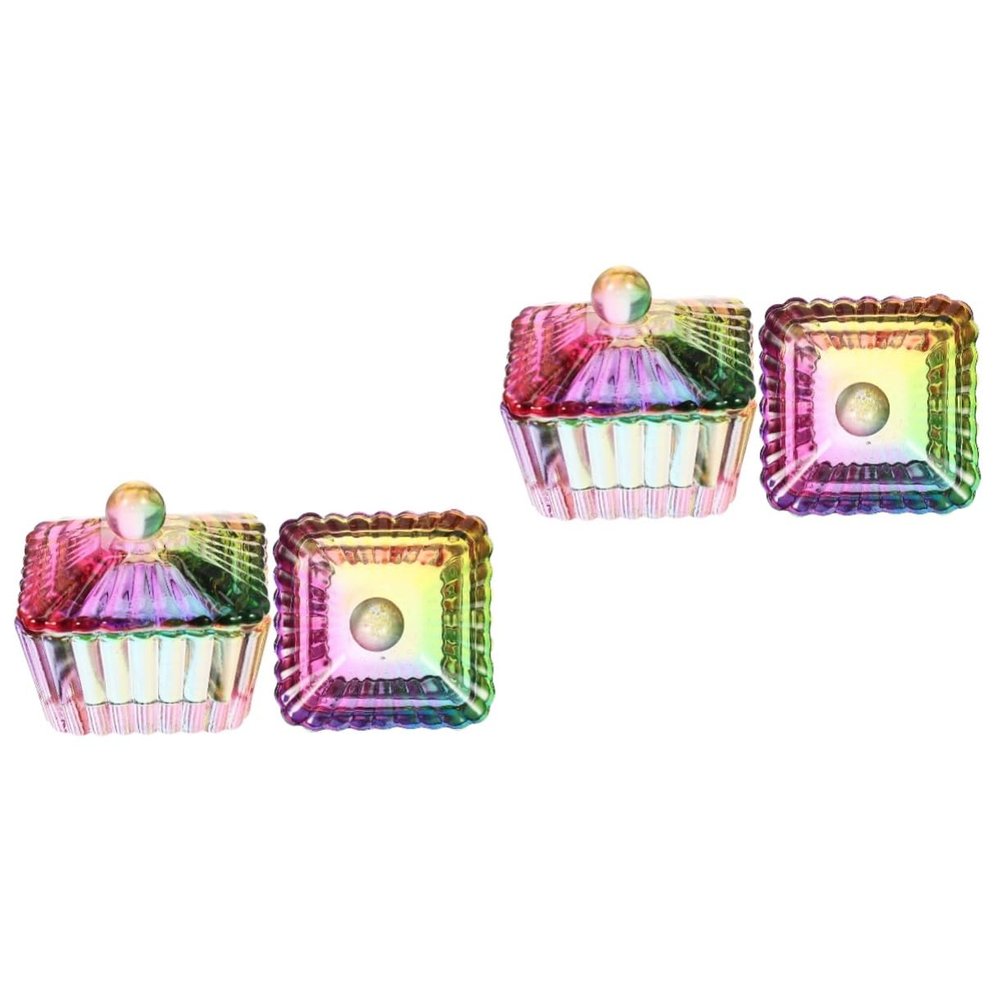 HAPINARY 4-Piece Crystal Glass Nail Dappen Dish Set