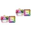 HAPINARY 4-Piece Crystal Glass Nail Dappen Dish Set view 1