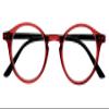 I NEED YOU HAMBURG SASHA Round Panto Readers, Lightweight Plastic, Spring Hinges (Red/Black, +1.00 D) view 2