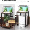 Mobile Aquarium Stand with White Tabletop view 3