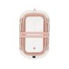 Foldable Freestanding Baby Bathtub with Drain Plug, Water Thermometer and Bath Cushion, Pink, 83 x 47 x 28 cm view 2