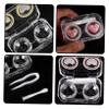 VALICLUD 4-Piece Contact Lens Case Set, Travel-Size Transparent Lens Storage Box with Mirror, Leakproof Organizer view 3